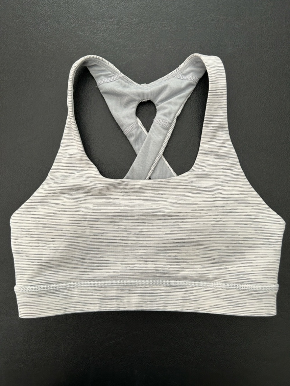 Lululemon Energy Bra in the Wee Are From Space Nimbus Battleship print